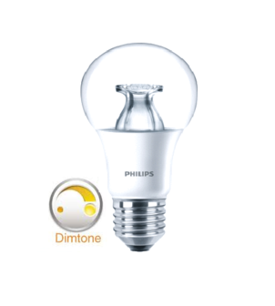 mild Respectievelijk eindeloos PHILIPS DIMTONE MASTER LED LAMP normaal 6W (40W) dimbaar van 2200K/3000K  helder E27 (grote fitting) warm wit - LEDsImprove.nl